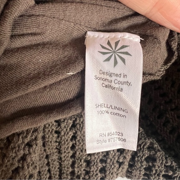 Athleta Crochet Midi DressBrown Sleeveless 100% Cotton Small Beachy Boho Chic - Picture 3 of 7